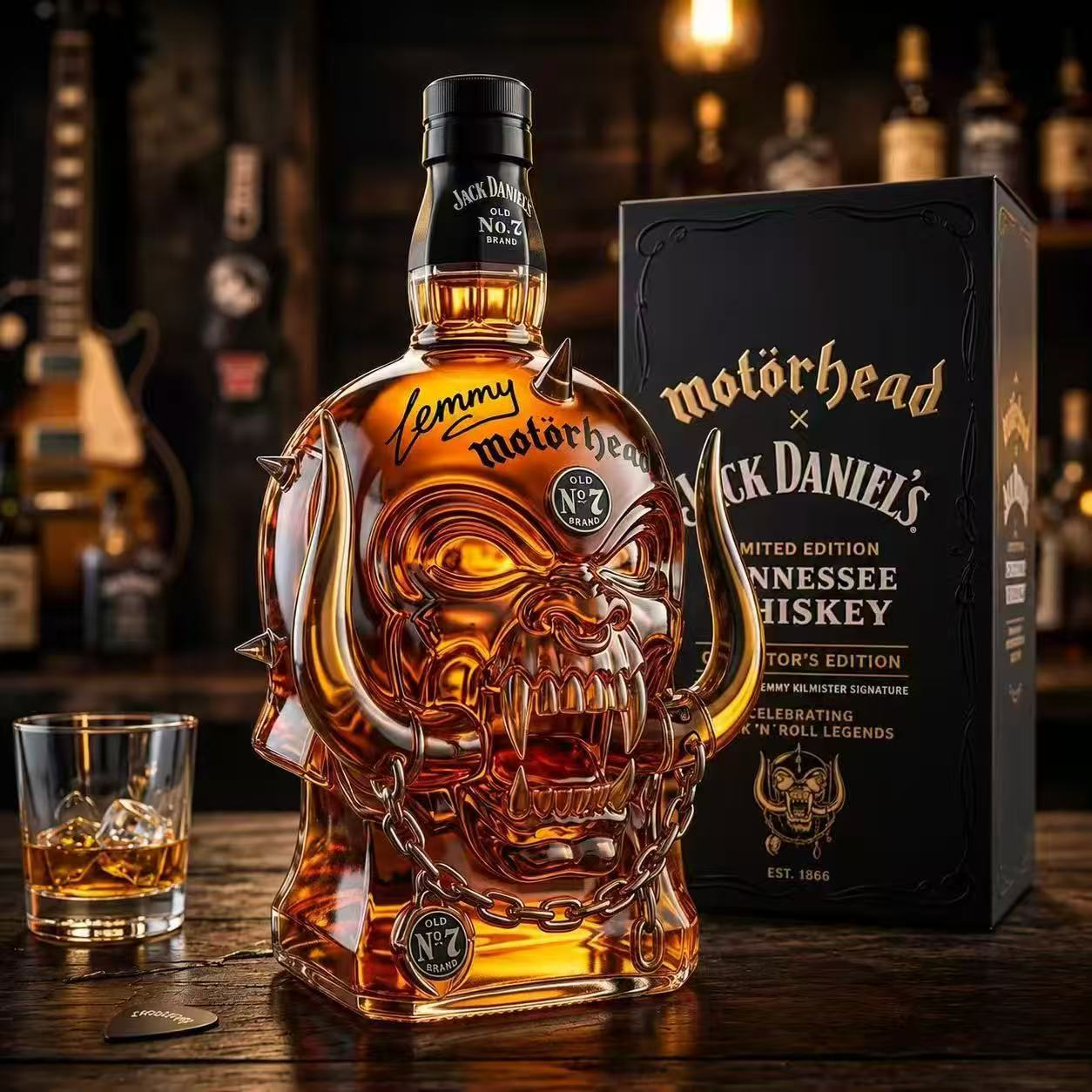 Jack Daniel's × Motörhead Warpig Skull Decanter — Lemmy Collector's Edition